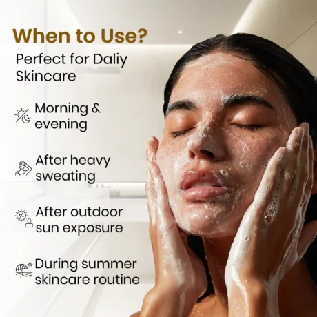 Clinomic Plus climate adaptive Desert Clean Facewash for hot weather skincare protection