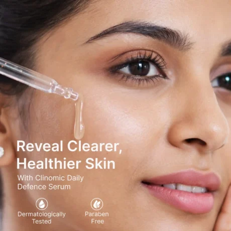 Clinomic Plus climate adaptive face serum designed for changing Indian weather conditions