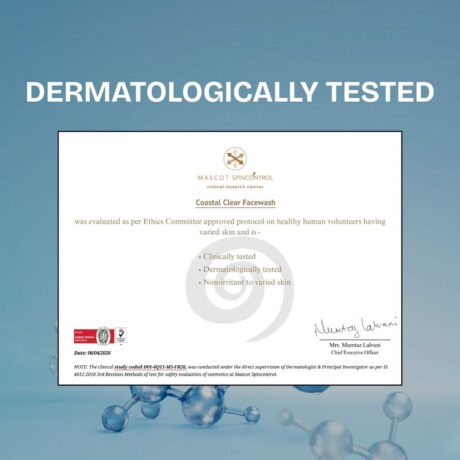 Clinomic Plus coastal clear facewash dermatologically tested