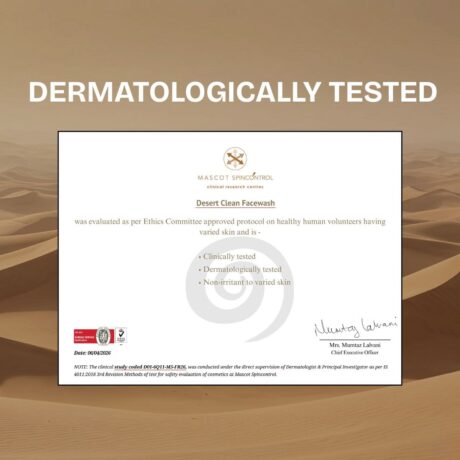 Clinomic plus desert clean facewash dermatologically tested