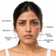 Winter skin concerns including dryness, flaky skin, redness, dehydration and moisture loss
